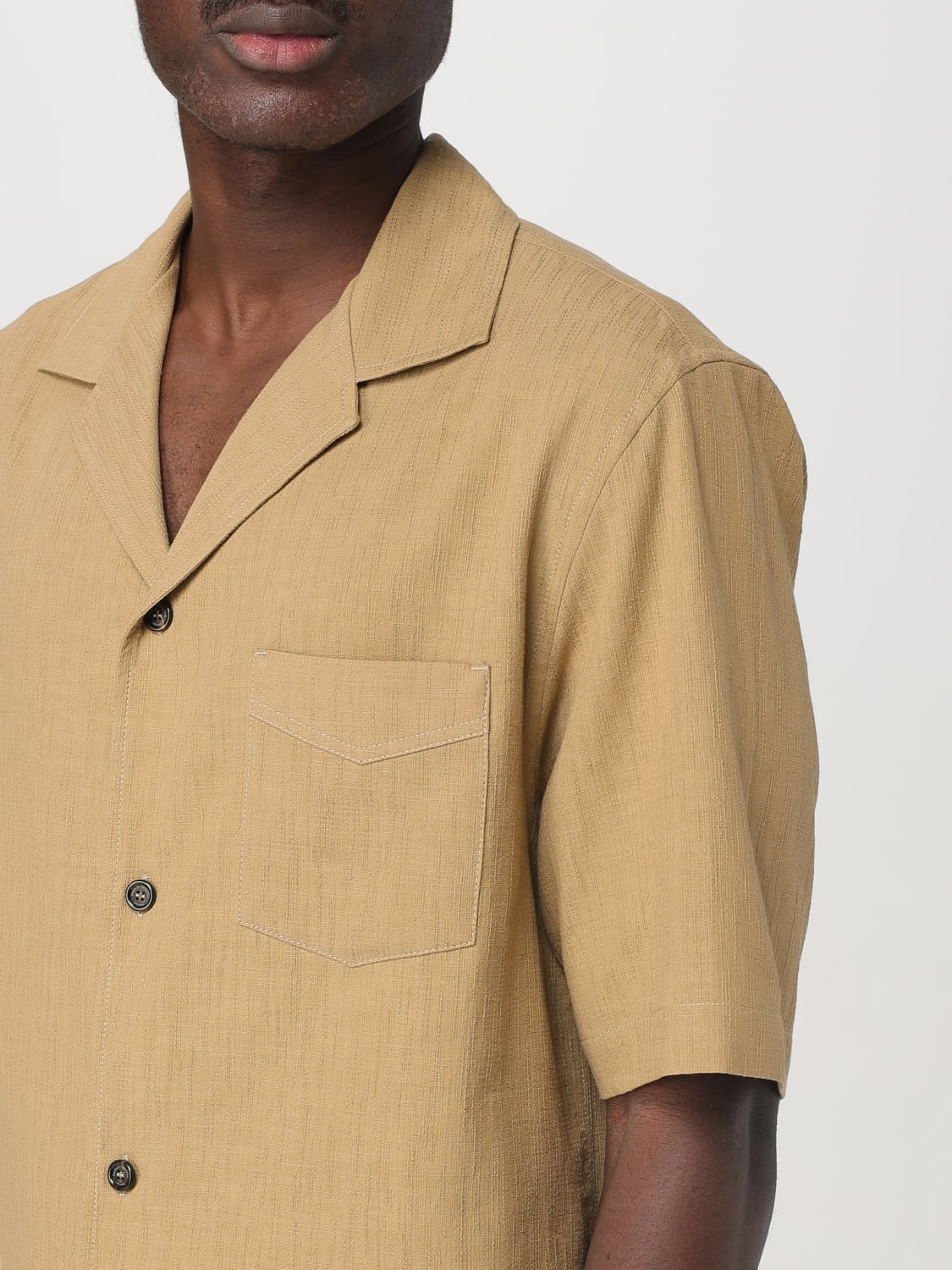 PAOLO PECORA SHIRT: Shirt men Paolo Pecora, Beige - Img 3