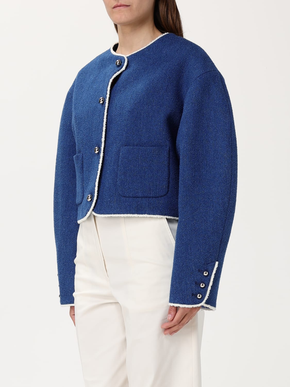 MSGM: Blazer woman - Blue | MSGM blazer 3841MDG03257112