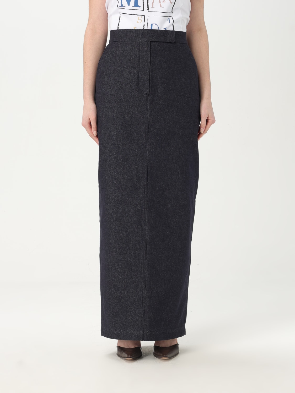 MAX MARA GONNA: Gonna Max Mara in cotone , Blue - Img 1