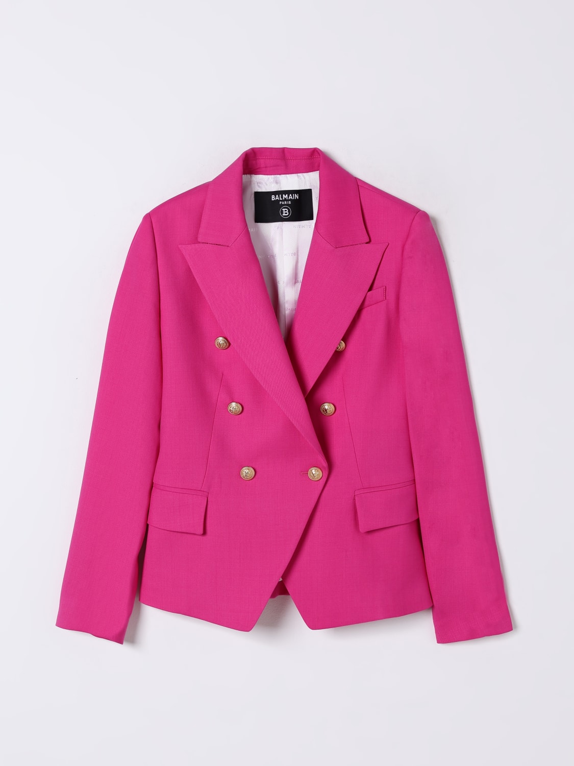 BALMAIN JACKET: Jacket kids Balmain, Raspberry - Img 1