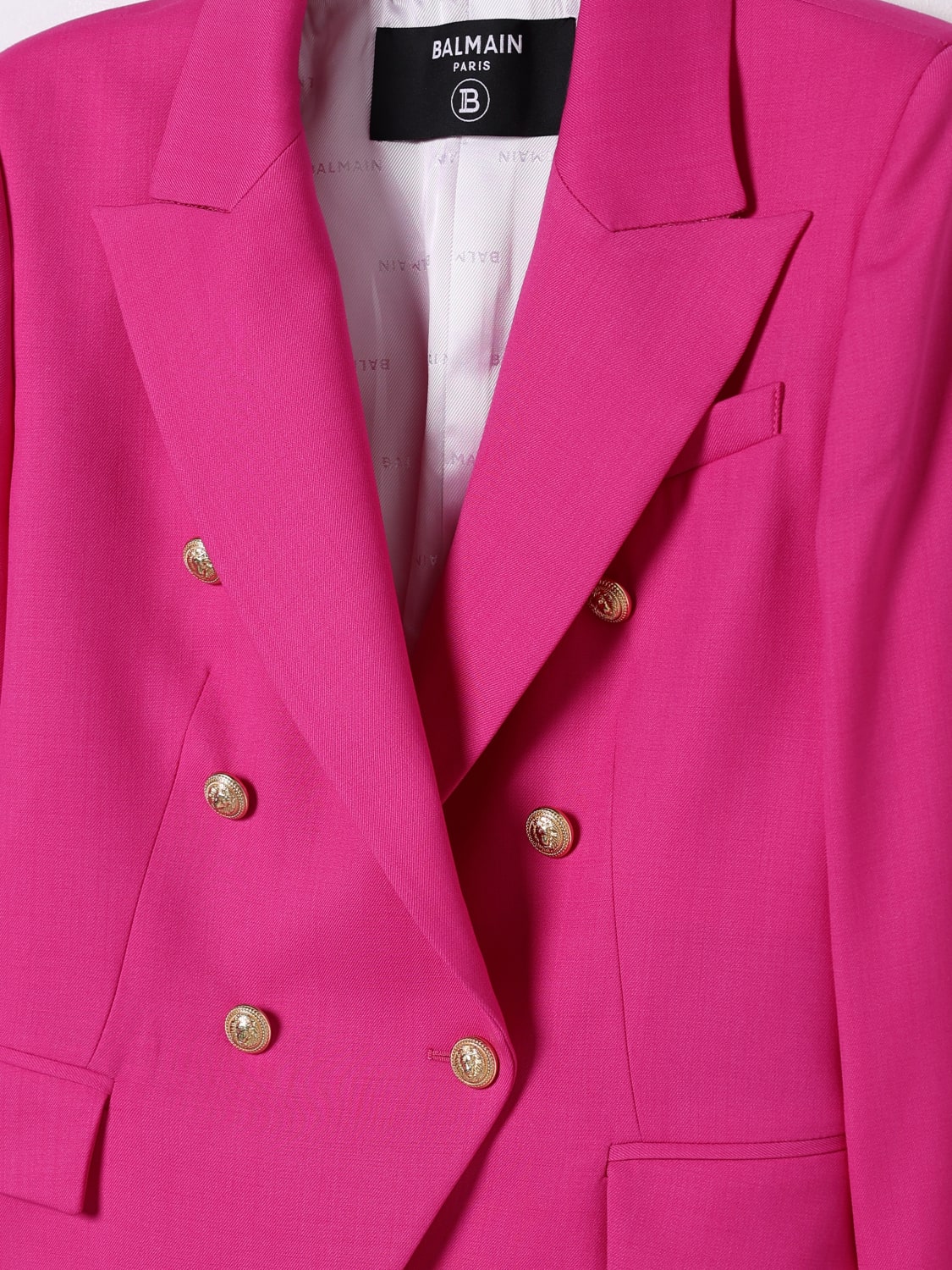 BALMAIN JACKET: Jacket kids Balmain, Raspberry - Img 3