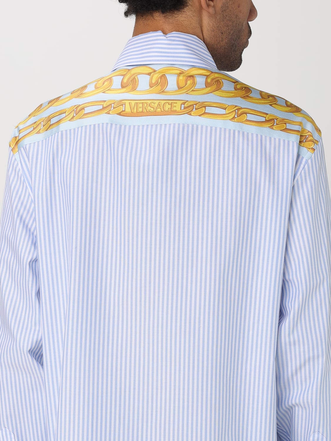 VERSACE РУБАШКА: Рубашка Мужское Versace, Синий - Img 5