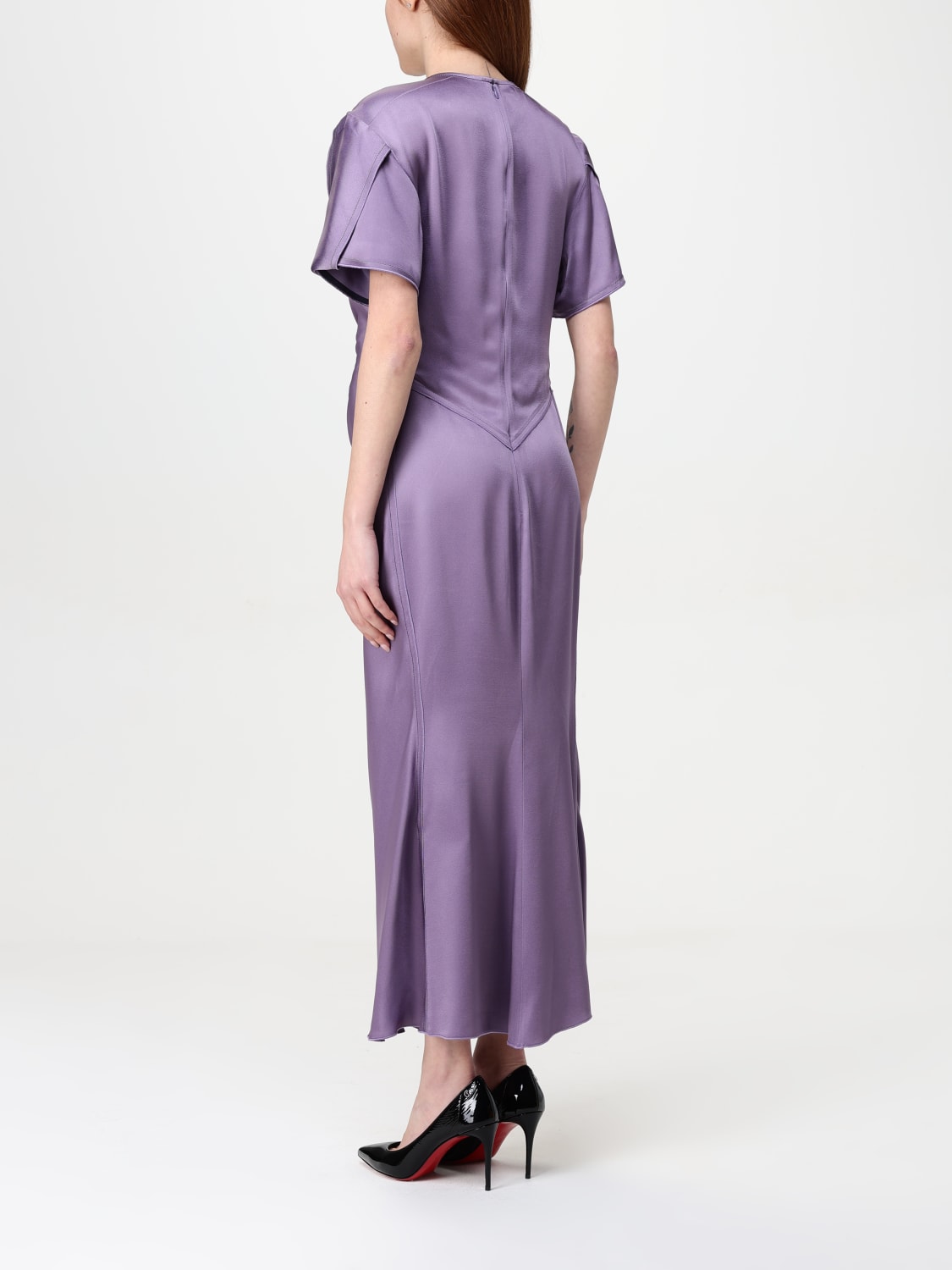 VICTORIA VICTORIA BECKHAM ABITO: Abito Victoria Victoria Beckham in misto viscosa , Nero - Img 2