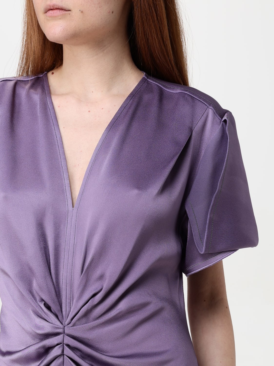 VICTORIA VICTORIA BECKHAM ABITO: Abito Victoria Victoria Beckham in misto viscosa , Nero - Img 4