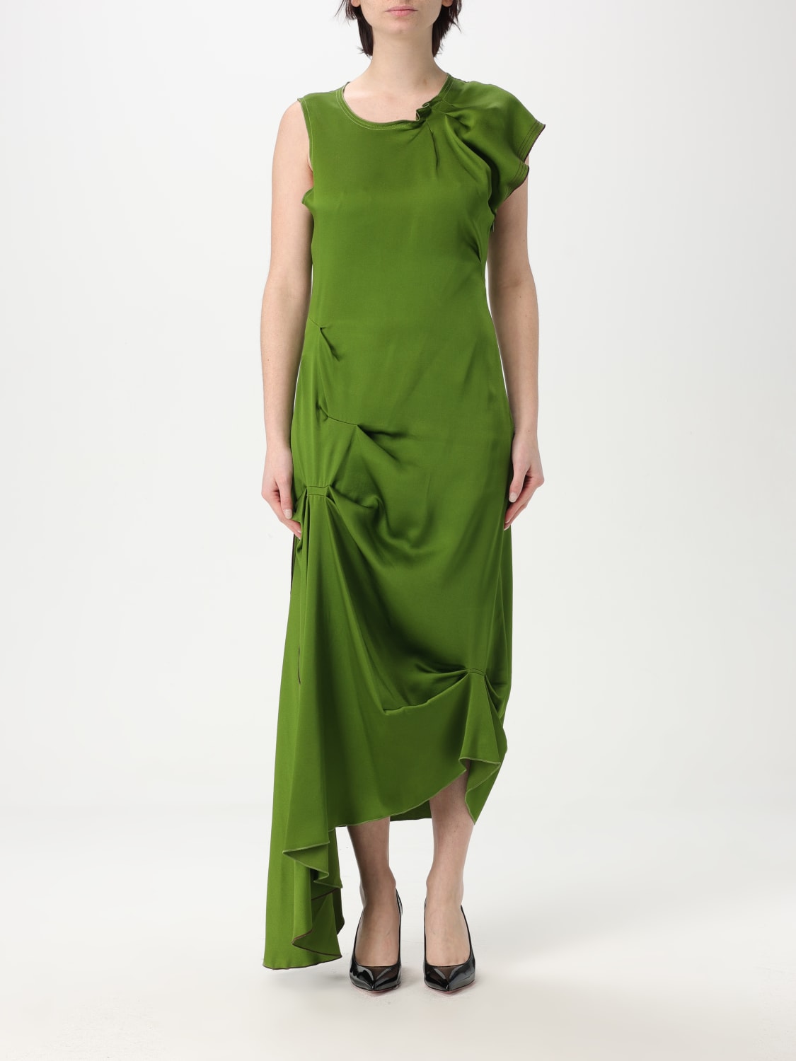 VICTORIA VICTORIA BECKHAM ABITO: Abito Victoria Victoria Beckham in acetato , Nero - Img 1
