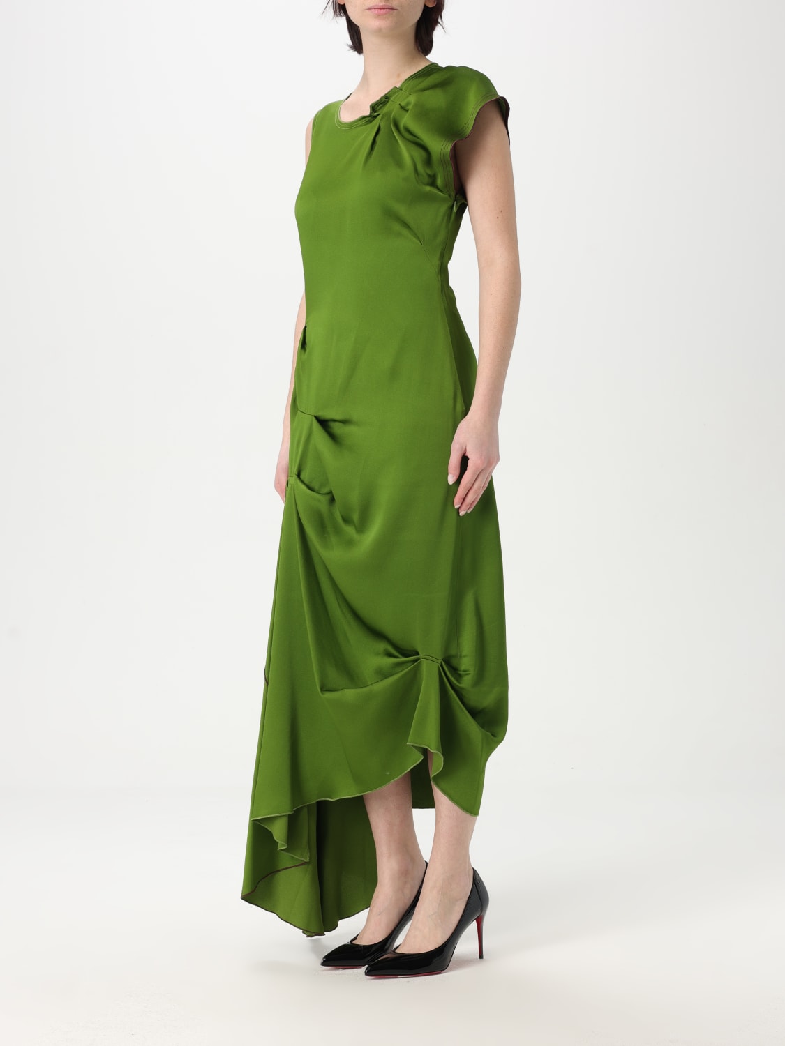 VICTORIA VICTORIA BECKHAM ABITO: Abito Victoria Victoria Beckham in acetato , Nero - Img 3