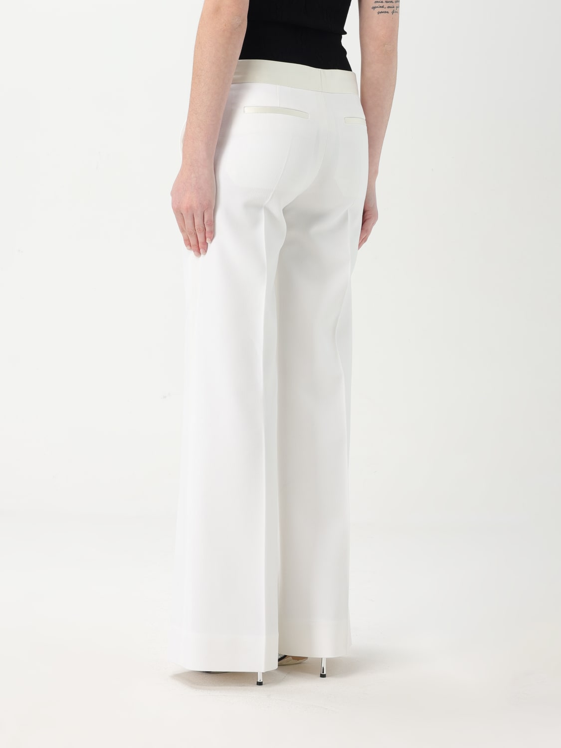 VICTORIA VICTORIA BECKHAM PANTALONE: Pantalone Victoria Victoria Beckham in misto lana , Bianco - Img 2