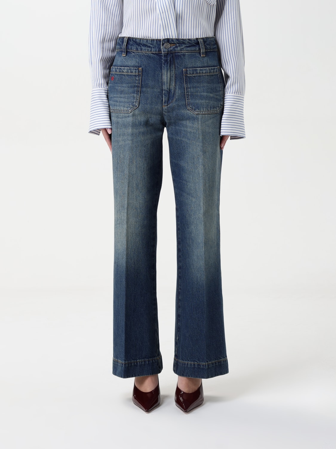 VICTORIA VICTORIA BECKHAM JEANS: Jeans Victoria Victoria Beckham in denim , Blue - Img 1
