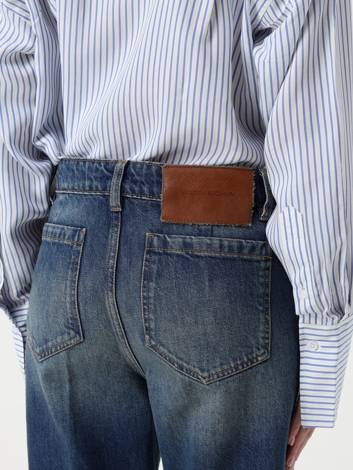 VICTORIA VICTORIA BECKHAM JEANS: Jeans Victoria Victoria Beckham in denim , Blue - Img 5