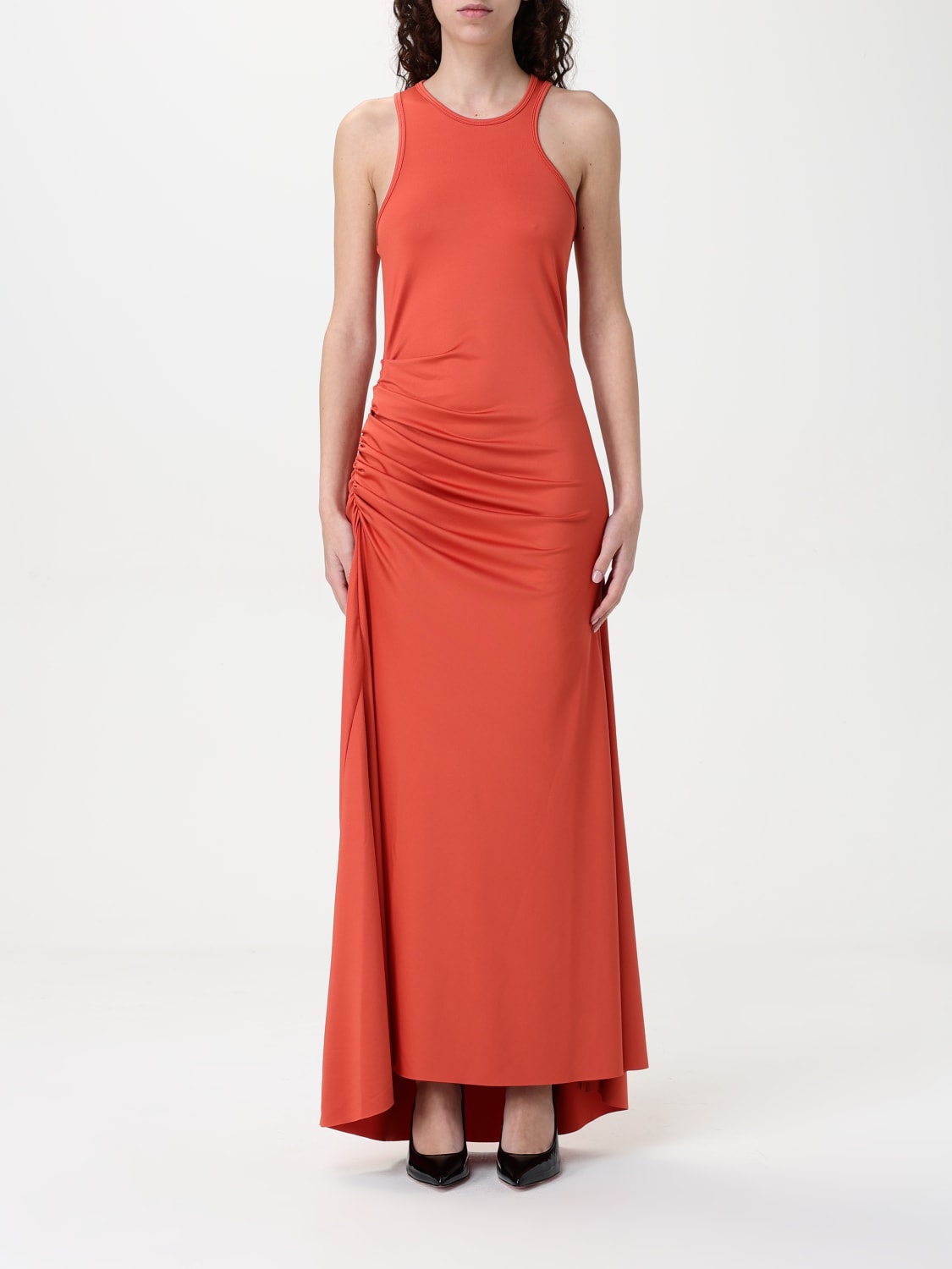 VICTORIA VICTORIA BECKHAM ABITO: Abito Victoria Victoria Beckham in jersey , Arancione - Img 1