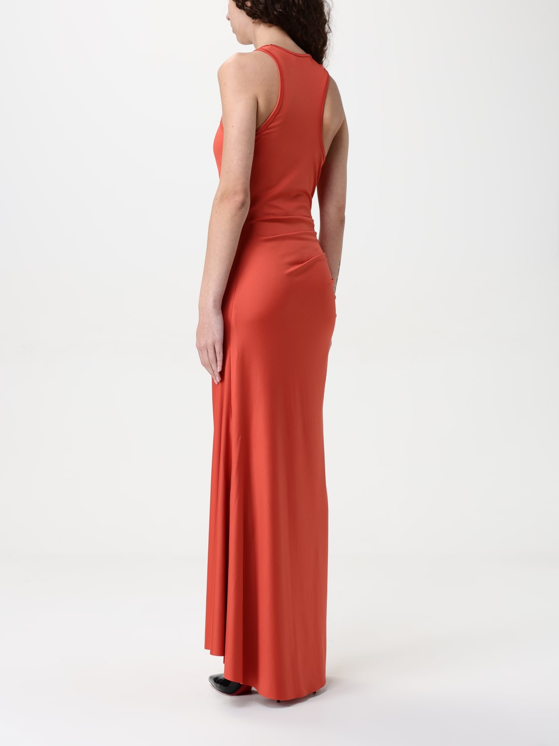 VICTORIA VICTORIA BECKHAM ABITO: Abito Victoria Victoria Beckham in jersey , Arancione - Img 2