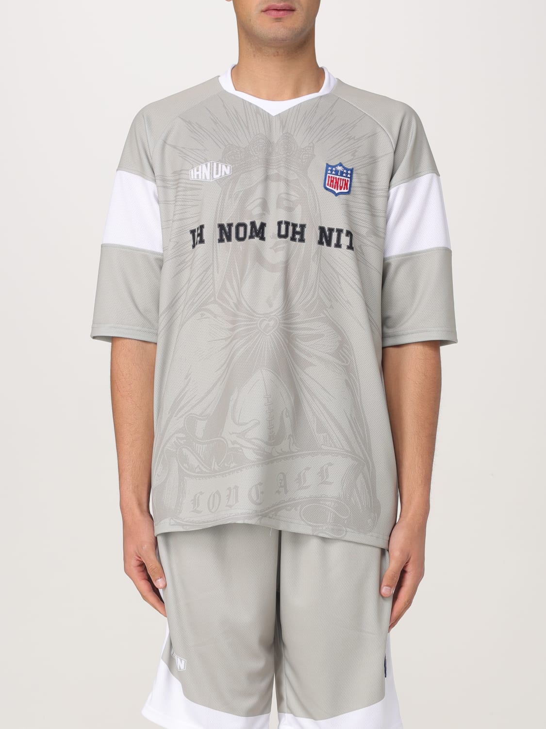 Tシャツ・カットソー IH NOM UH NIT Men T-shirt Grey NUS25216 451 IH NOM UH NIT: T-shirt men - Grey | Ih Nom Uh Nit t-shirt