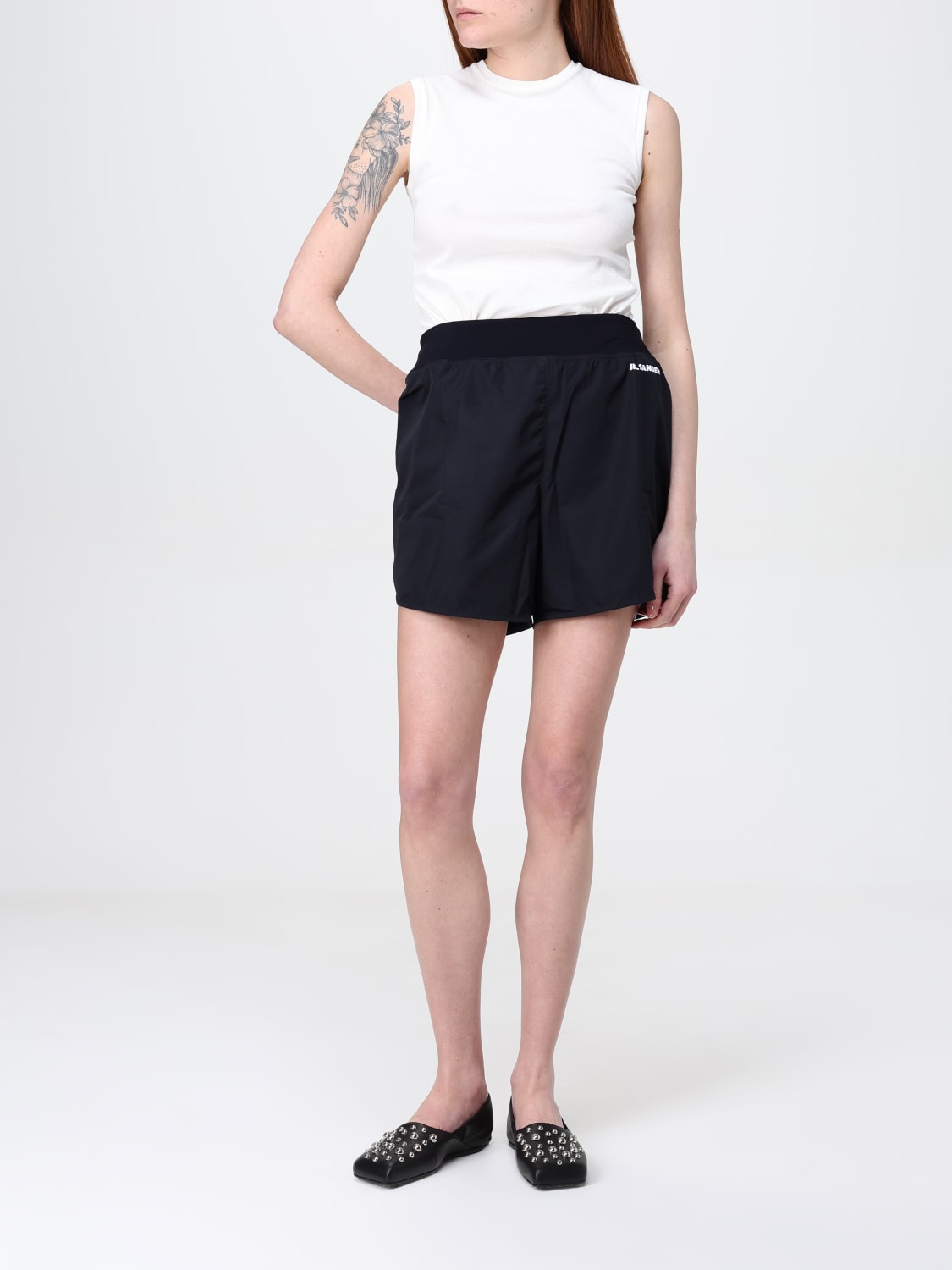 JIL SANDER PANTALONCINI: Pantaloncino Jil Sander in tessuto tecnico , Nero - Img 2