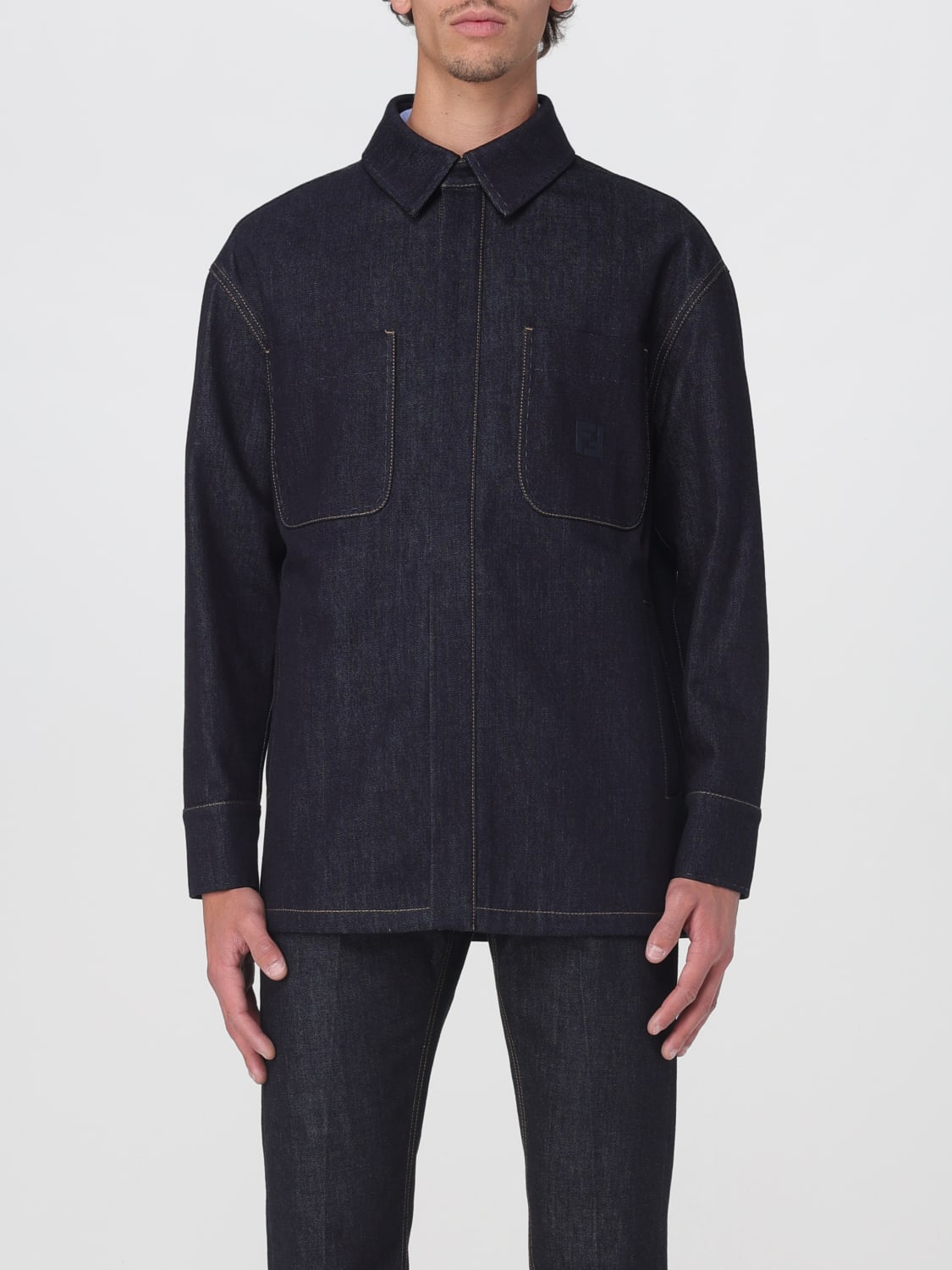 FENDI JACKET: Jacket men Fendi, Indigo - Img 1