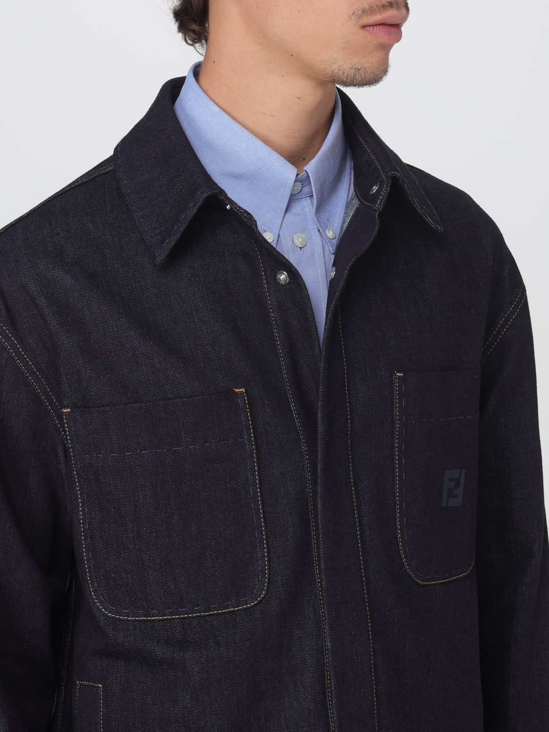 FENDI JACKET: Jacket men Fendi, Indigo - Img 5