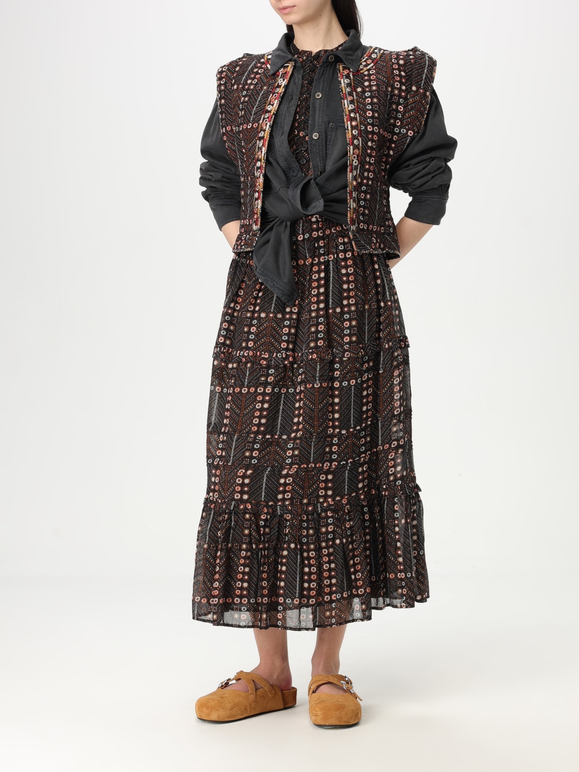 ISABEL MARANT ETOILE HEMDBLUSE: Hemdbluse damen Isabel Marant Etoile, Schwarz - Img 2