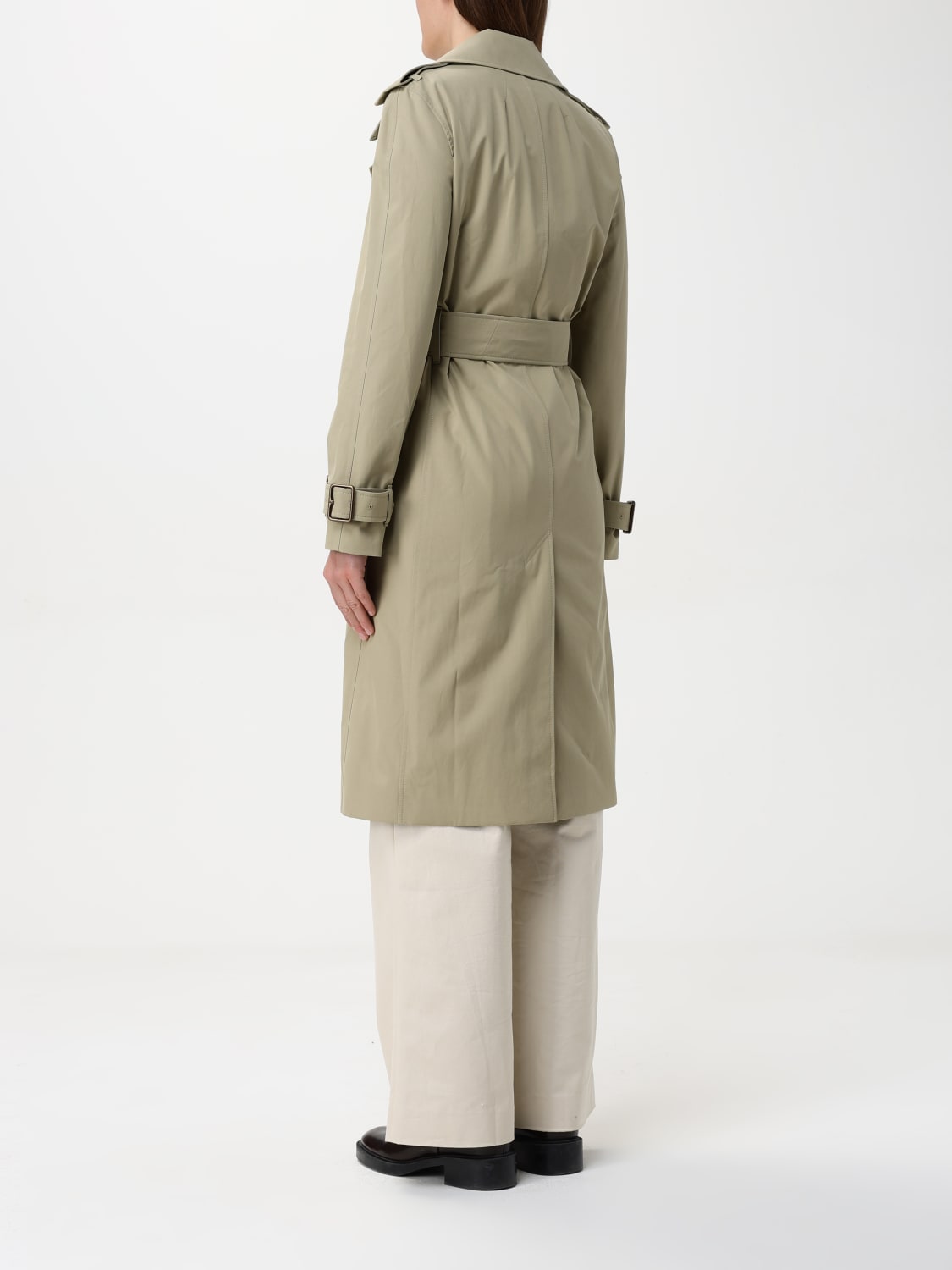 トレンチコート Burberry Sage green gabardine trench coat (8106349 C2219) BURBERRY: Trench coat woman - Beige | Burberry jacket
