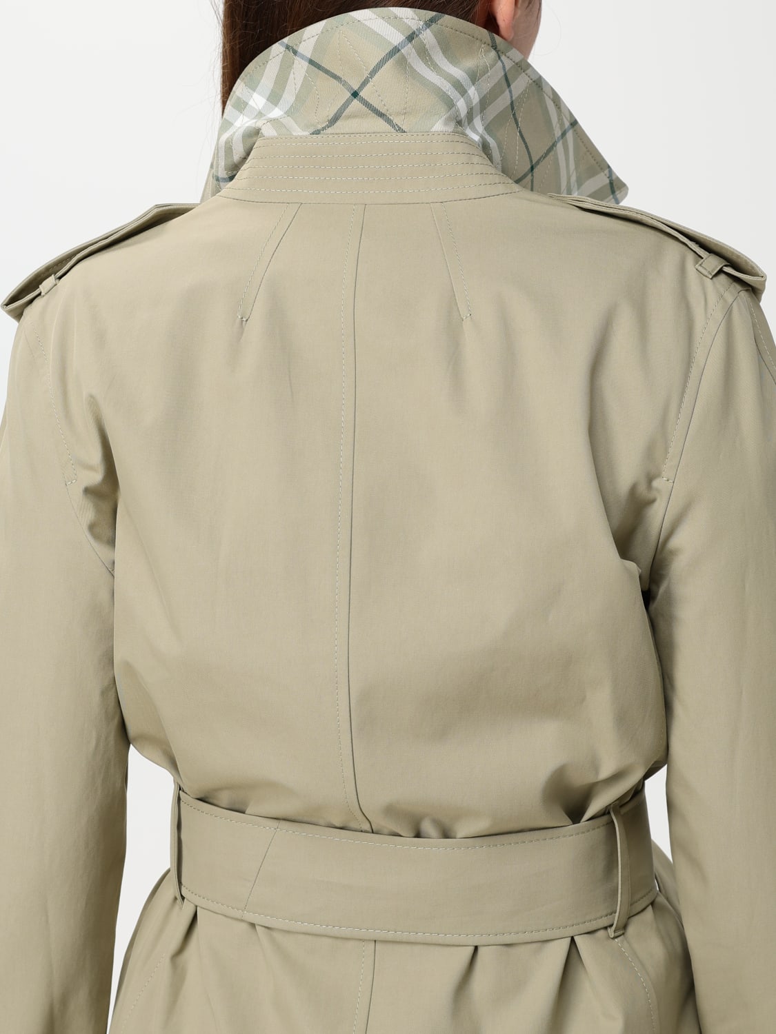 BURBERRY: Trench coat woman - Beige | Burberry jacket