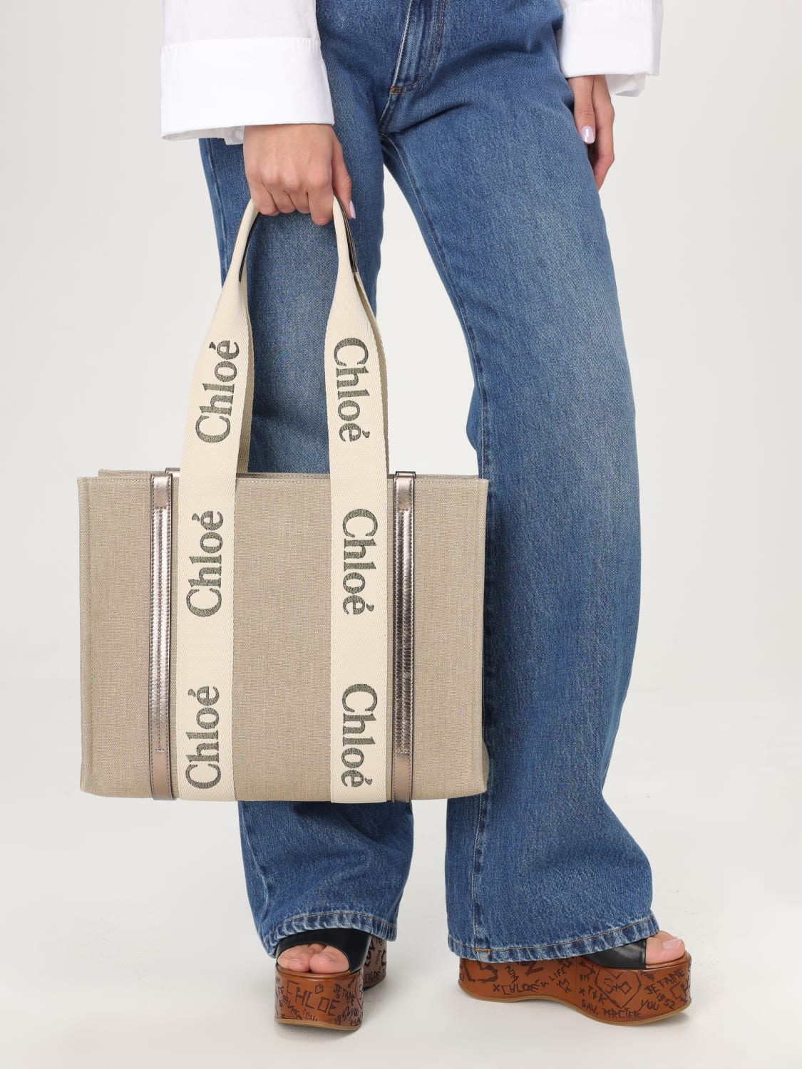 トートバッグ CHLOE Woman Tote bags Grey CHC25SS383O81 074 CHLOÉ: Shoulder bag woman - Grey | Chloé tote bags