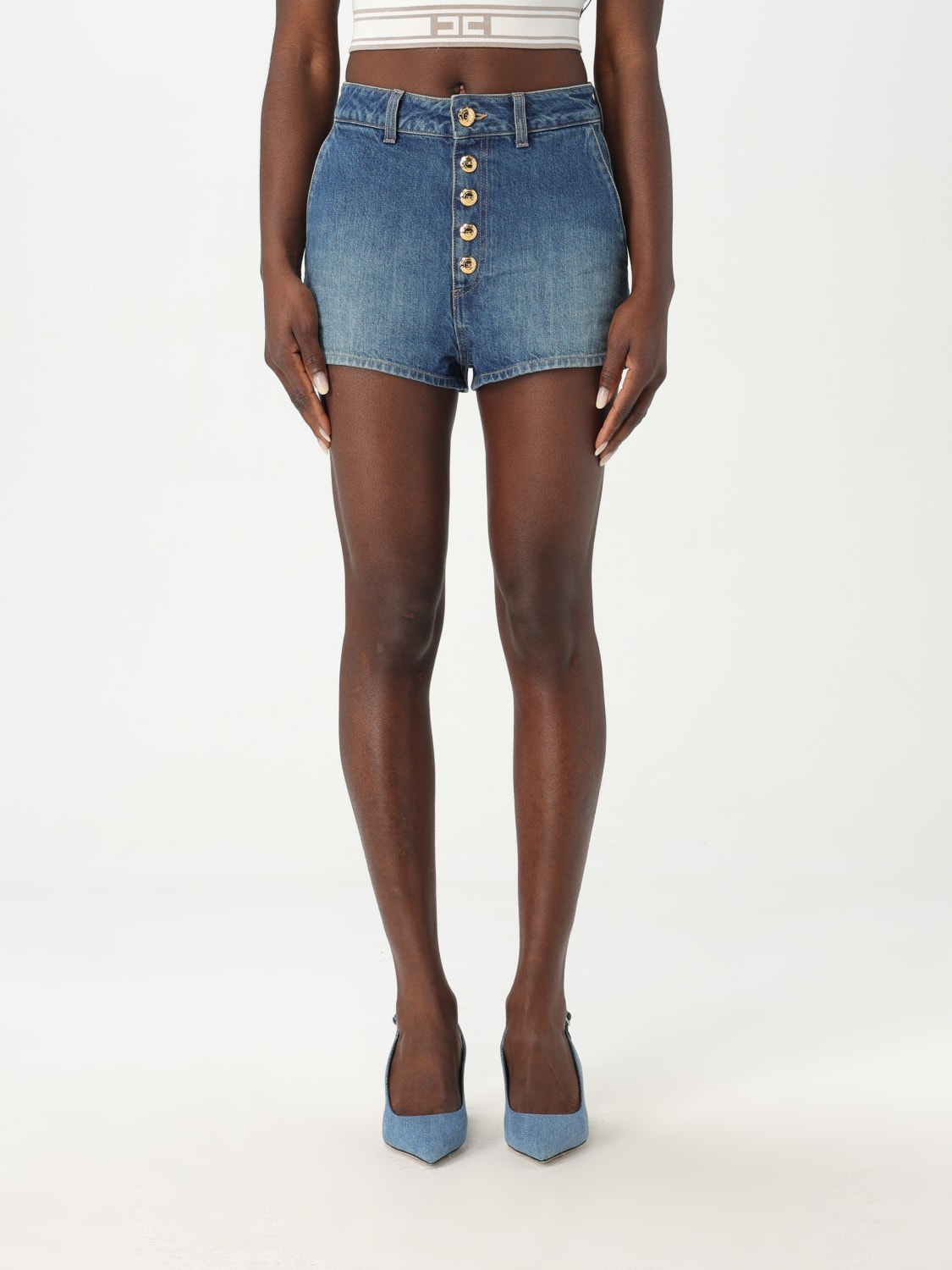 ショートパンツ ELISABETTA FRANCHI Woman Short Blue HJ35I 104 ELISABETTA FRANCHI: Short woman - Blue | Elisabetta Franchi