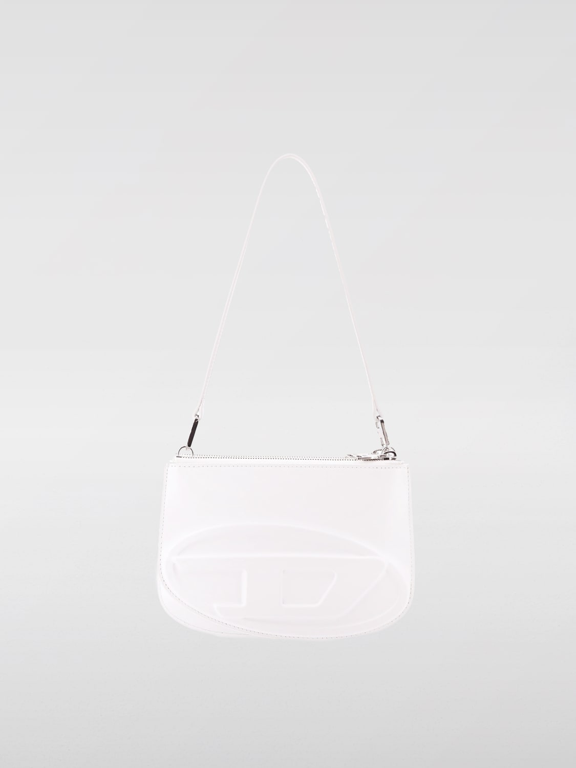 DIESEL BORSA MINI: Borsa 1DR Twin Diesel in pelle , Bianco - Img 1