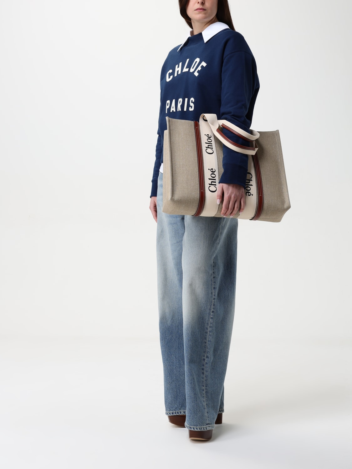 CHLOÉ SWEATSHIRT: Sweatshirt woman ChloÉ, Blue - Img 2