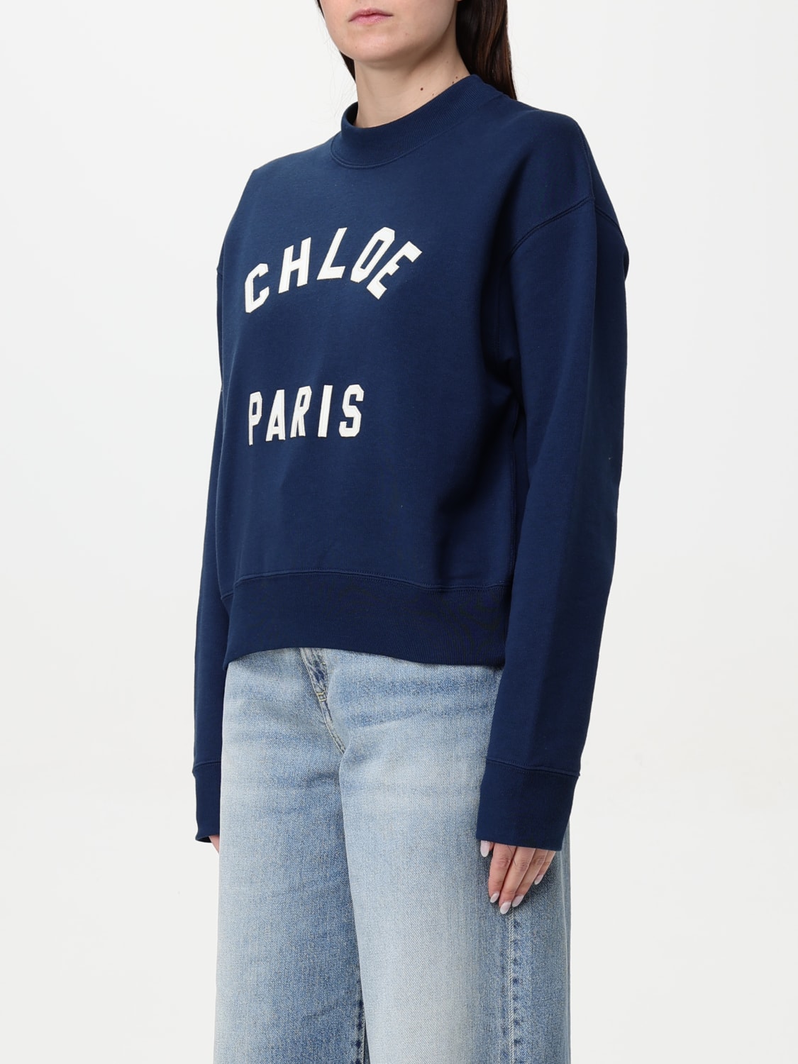 CHLOÉ SWEATSHIRT: Sweatshirt woman ChloÉ, Blue - Img 4