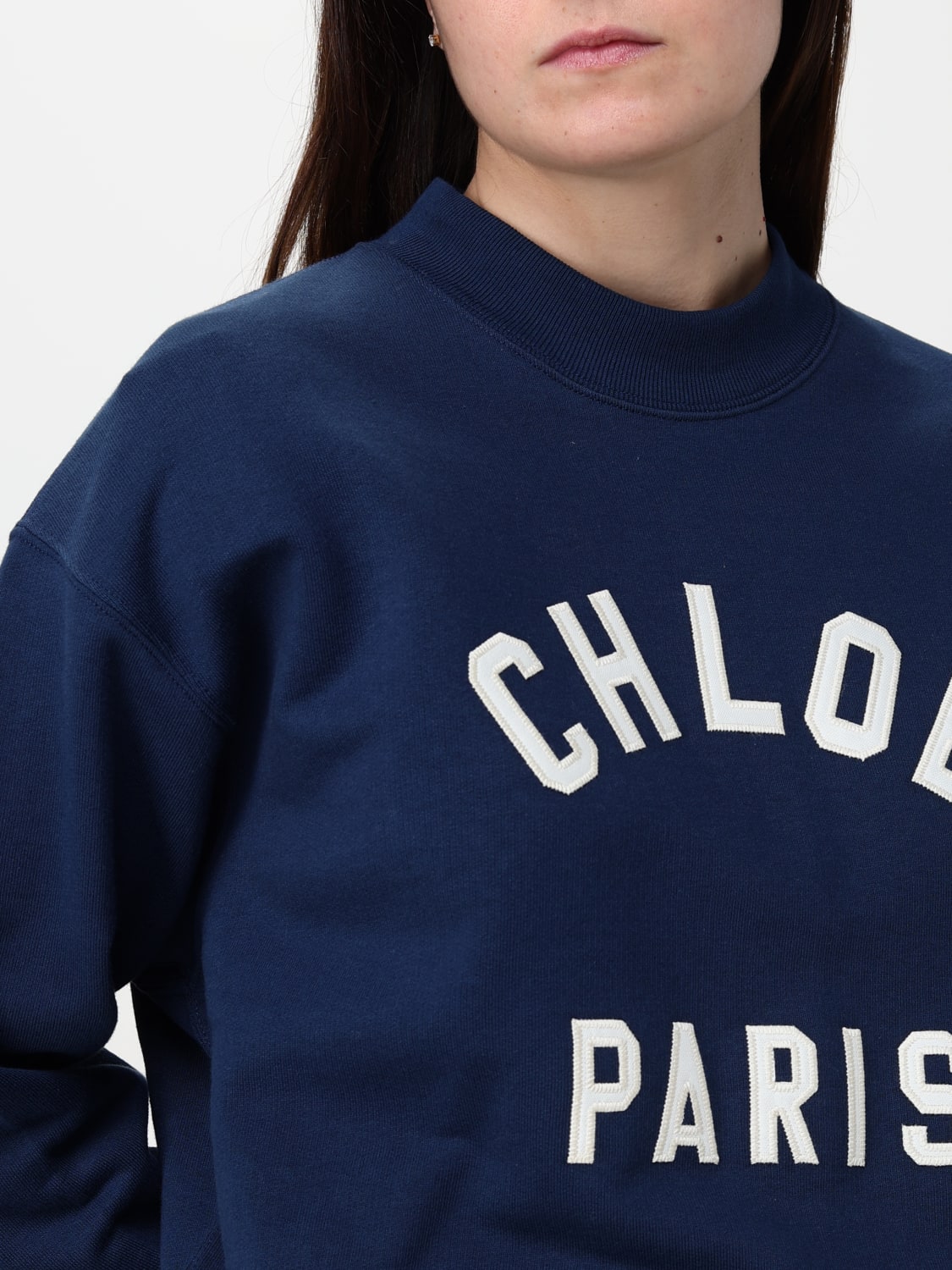 CHLOÉ SWEATSHIRT: Sweatshirt woman ChloÉ, Blue - Img 5