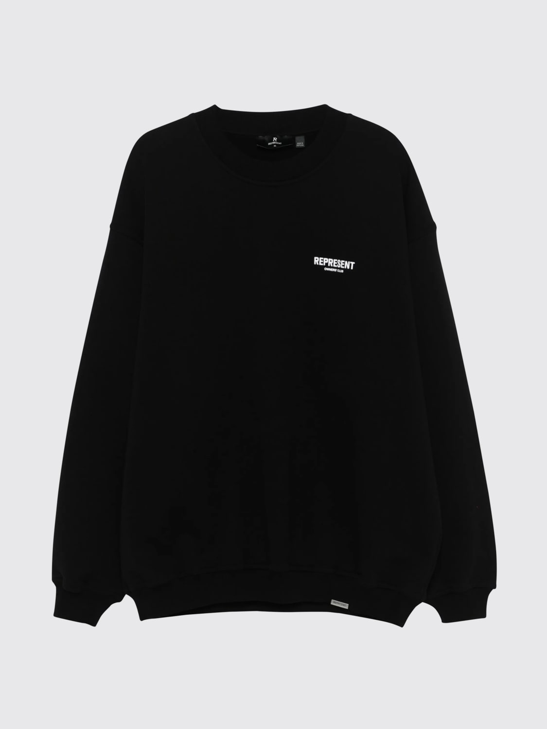 REPRESENT FELPA: Felpa a girocollo con stampa posteriore Represent, Nero - Img 1