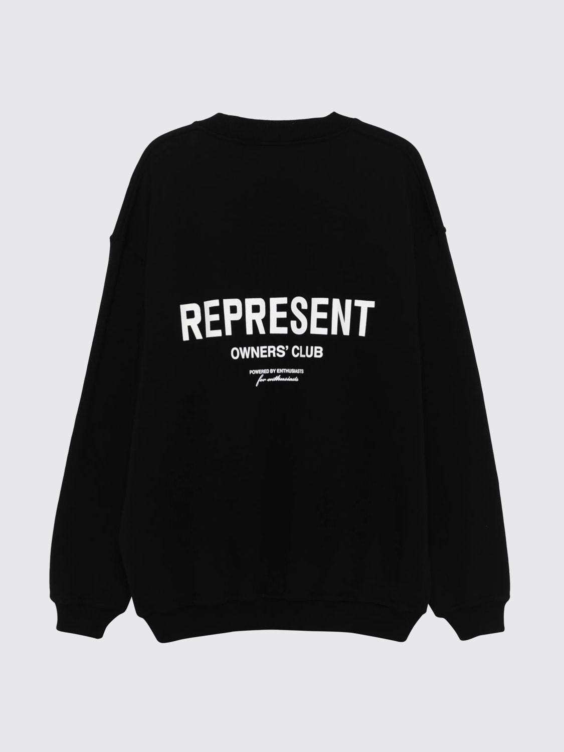 REPRESENT FELPA: Felpa a girocollo con stampa posteriore Represent, Nero - Img 2
