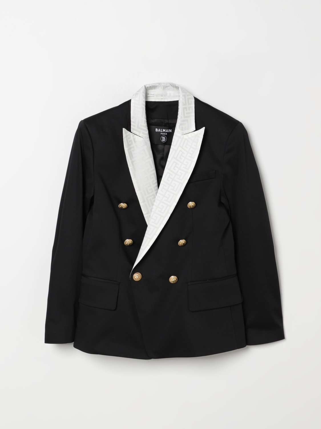BALMAIN GIACCA: Blazer a doppiopetto Balmain, Nero - Img 1