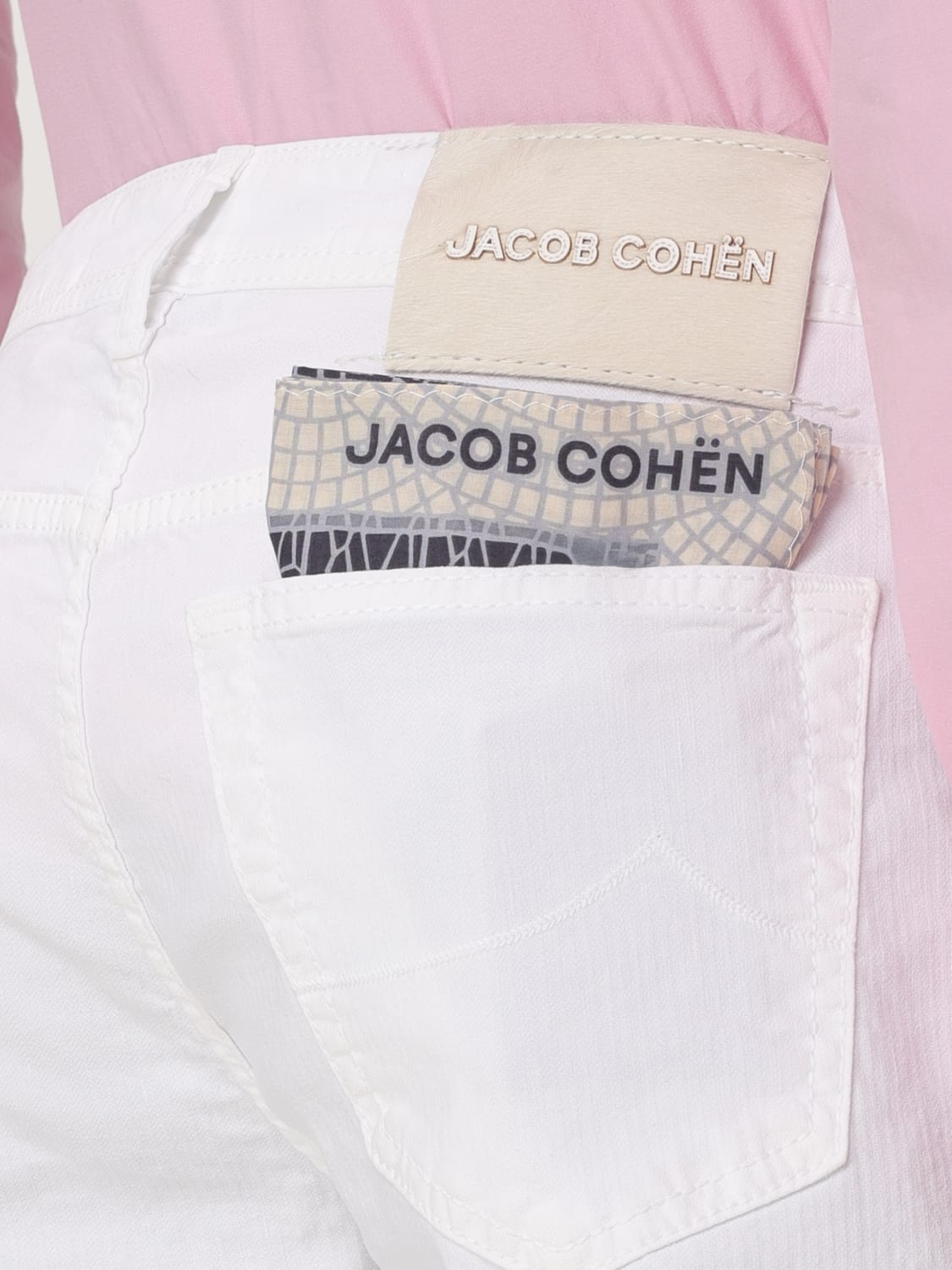 JACOB COHEN 裤子: 裤子 男士 Jacob Cohen, 白色 - Img 3