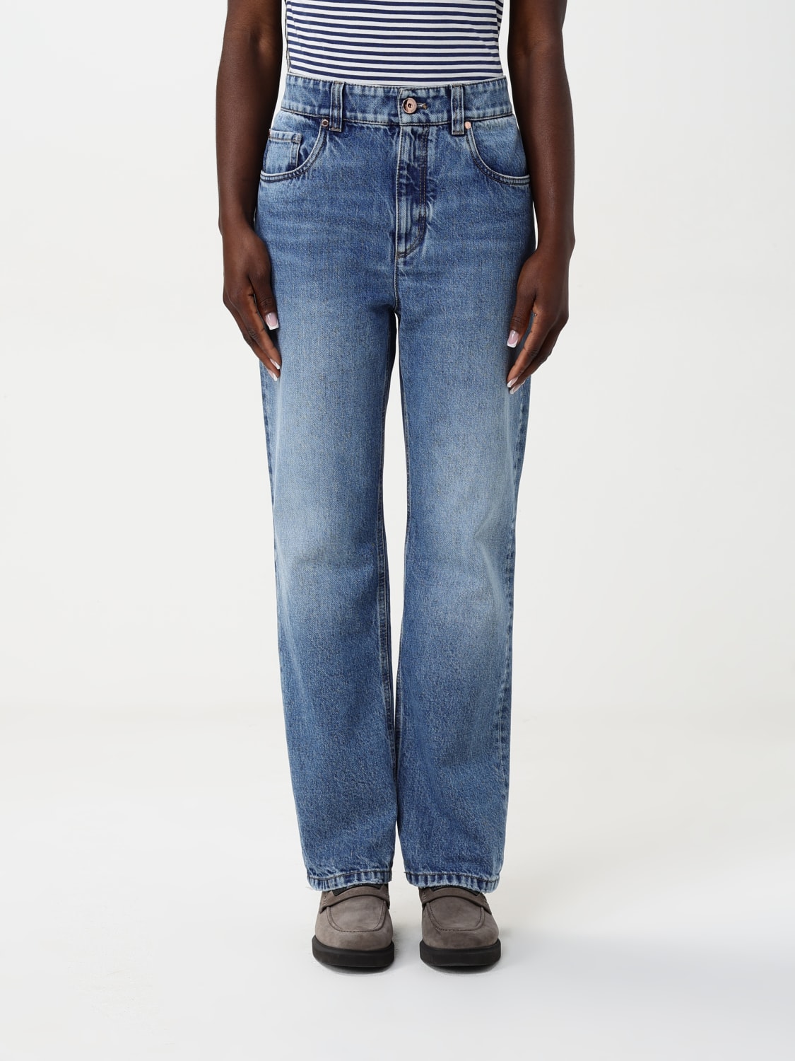 デニム・ジーパン BRUNELLO CUCINELLI 'Monile' denim jeans Blue MA095P5847 BRUNELLO CUCINELLI：ジーンズ メンズ - ブルー | GIGLIO.COM