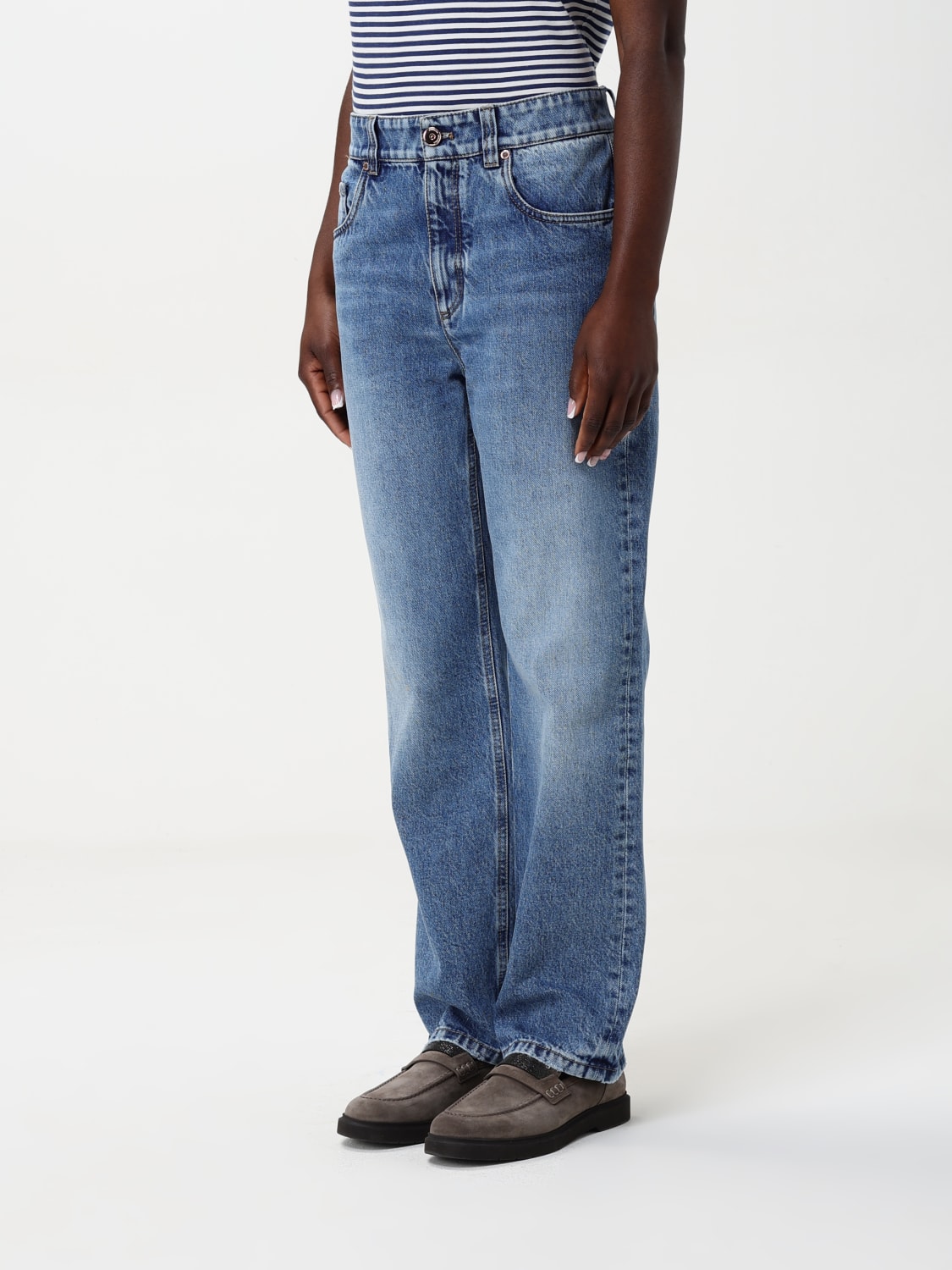 デニム・ジーパン BRUNELLO CUCINELLI Woman Jeans Denim MA095P5565 C9009 Women's jeans - Designer denim collection | Brunello Cucinelli