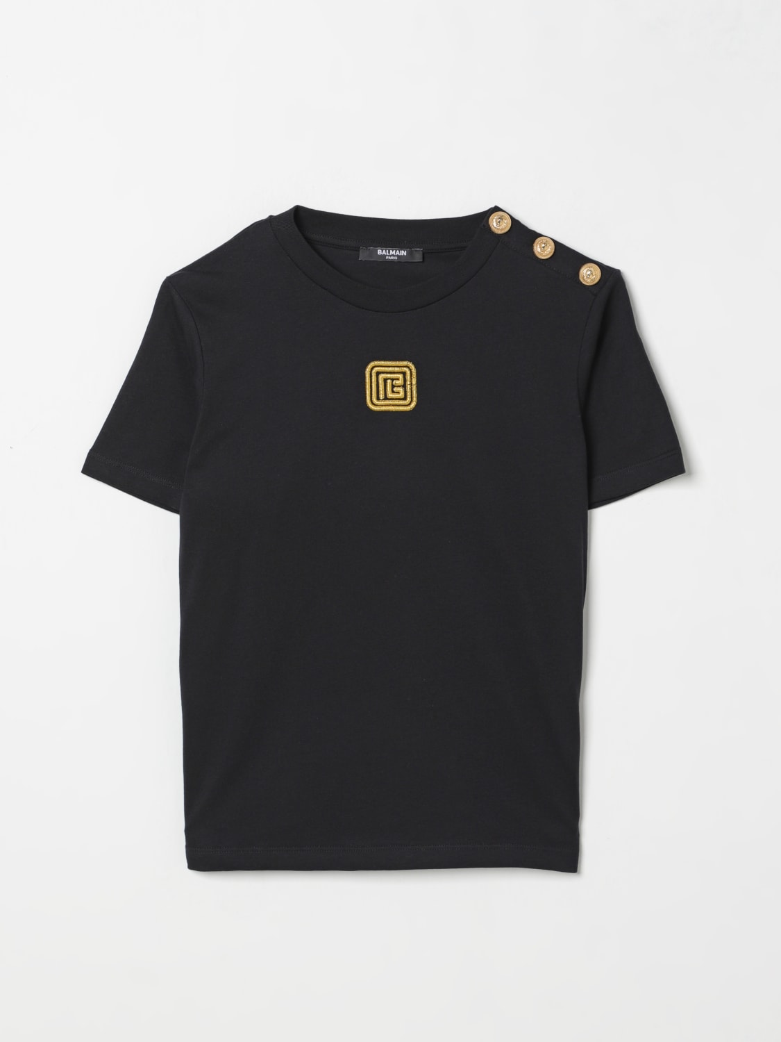 キッズ用トップス Balmain T-Shirt Top BALMAIN: T-shirt kids - Black | Balmain t-shirt BW8P61Z1751
