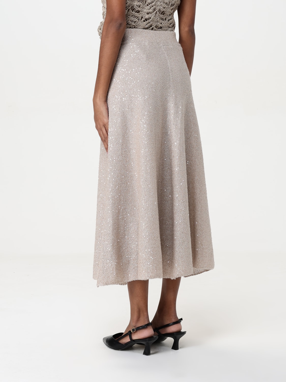 BRUNELLO CUCINELLI SKIRT: Skirt woman Brunello Cucinelli, Beige - Img 3