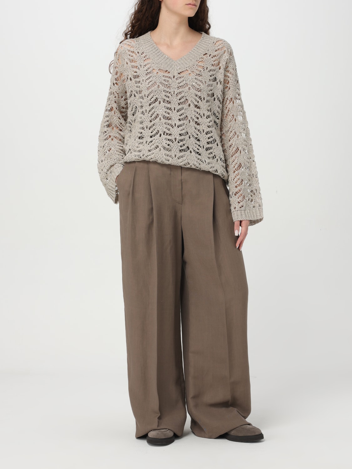 BRUNELLO CUCINELLI：カーディガン レディース - ベージュ
