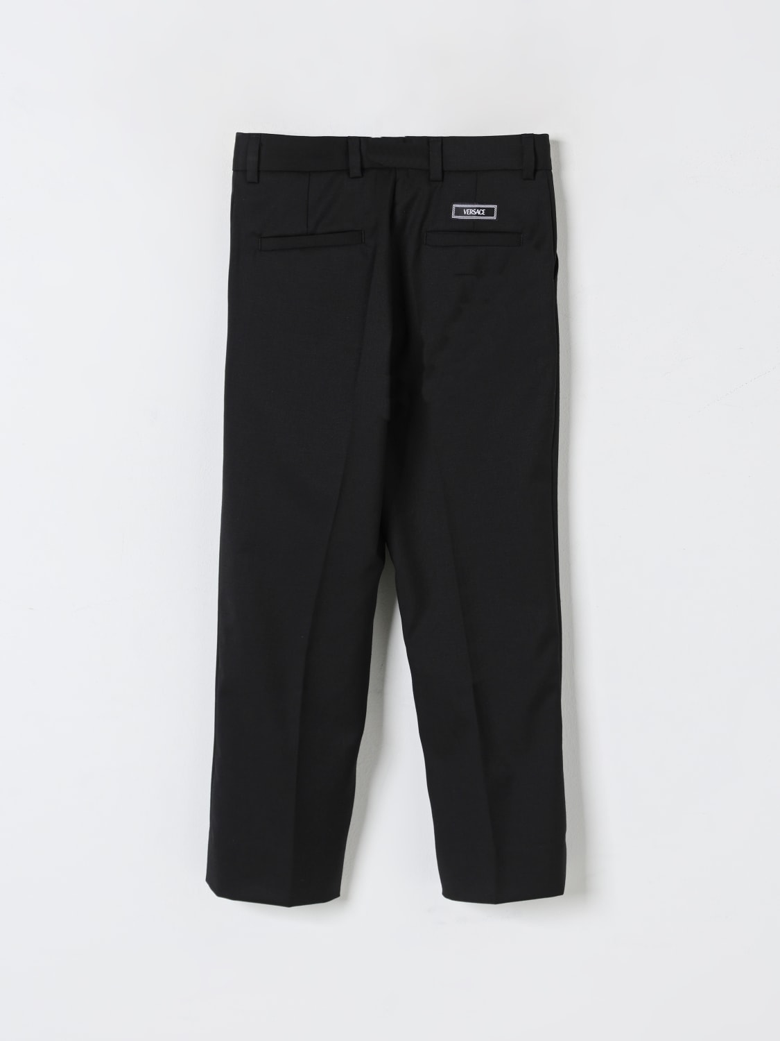 VERSACE PANTALONE: Pantalone chino Versace in viscosa, Nero - Img 2