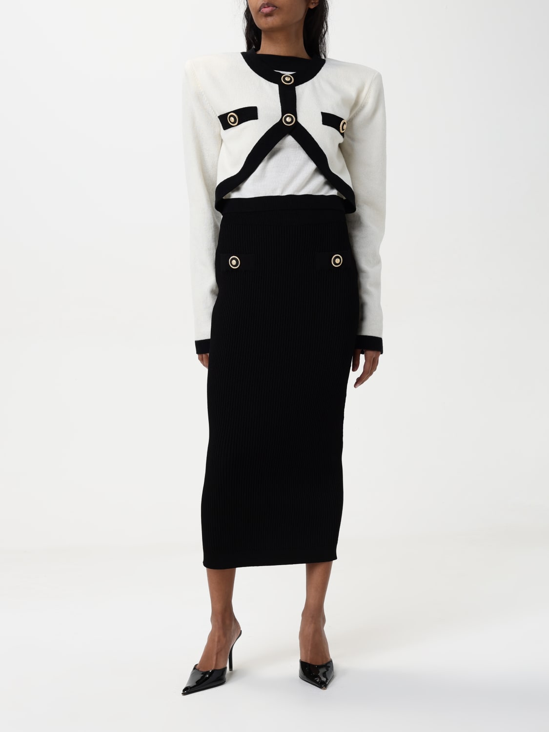 BALMAIN SWEATER: Cardigan woman Balmain, White - Img 2