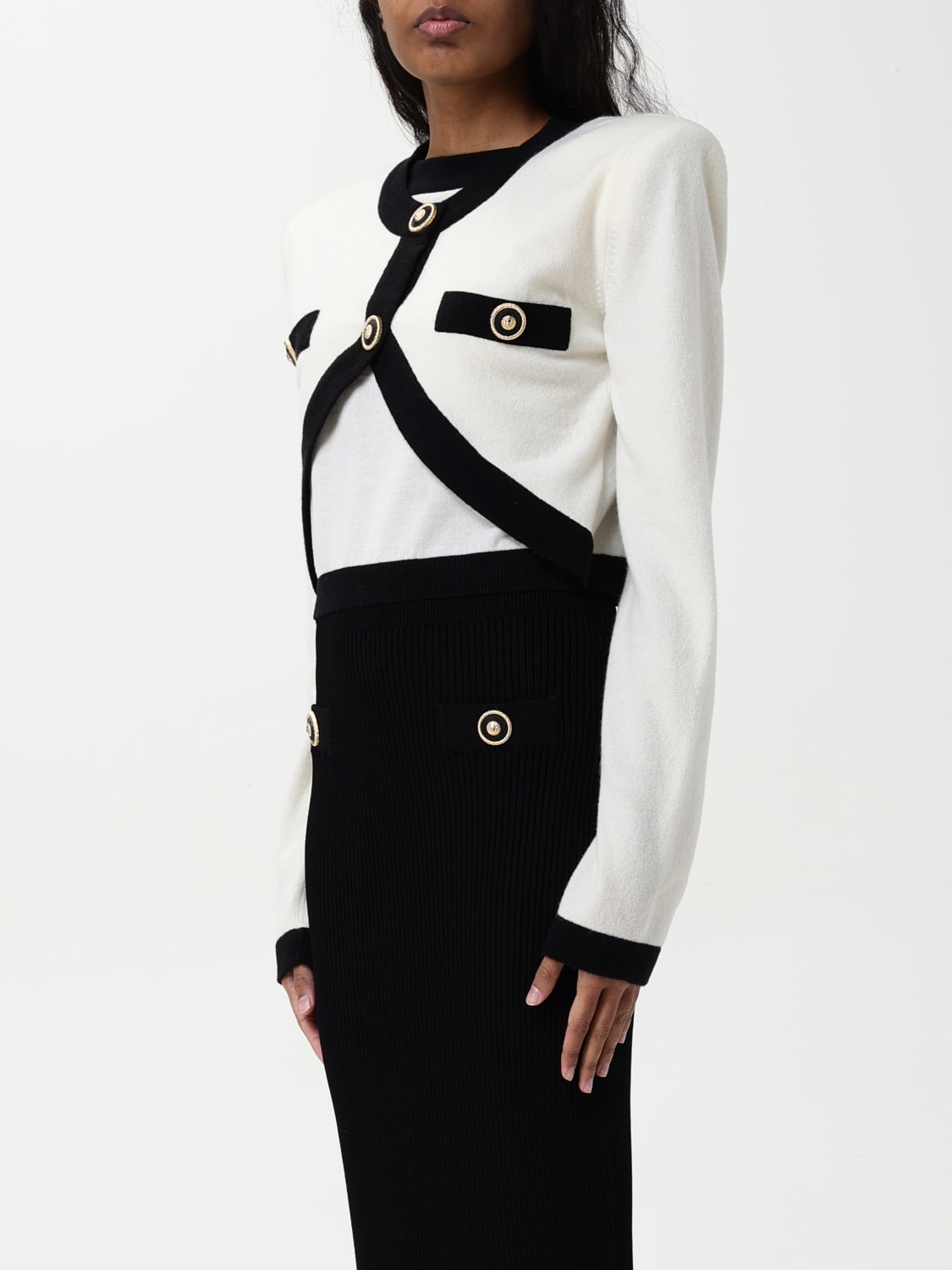 BALMAIN SWEATER: Cardigan woman Balmain, White - Img 4