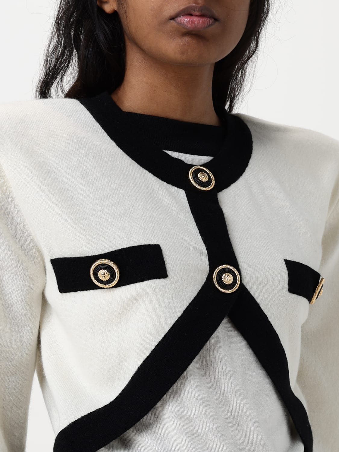 BALMAIN SWEATER: Cardigan woman Balmain, White - Img 5