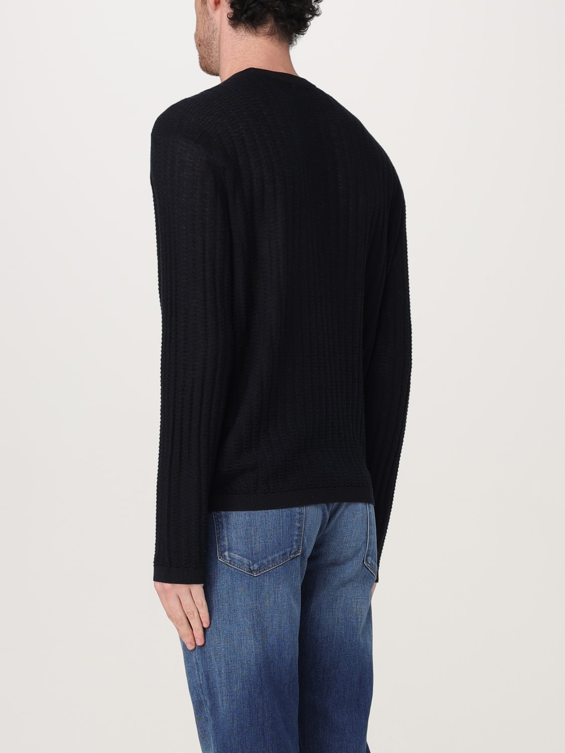 EMPORIO ARMANI SWEATER: Sweater men Emporio Armani, Blue - Img 2