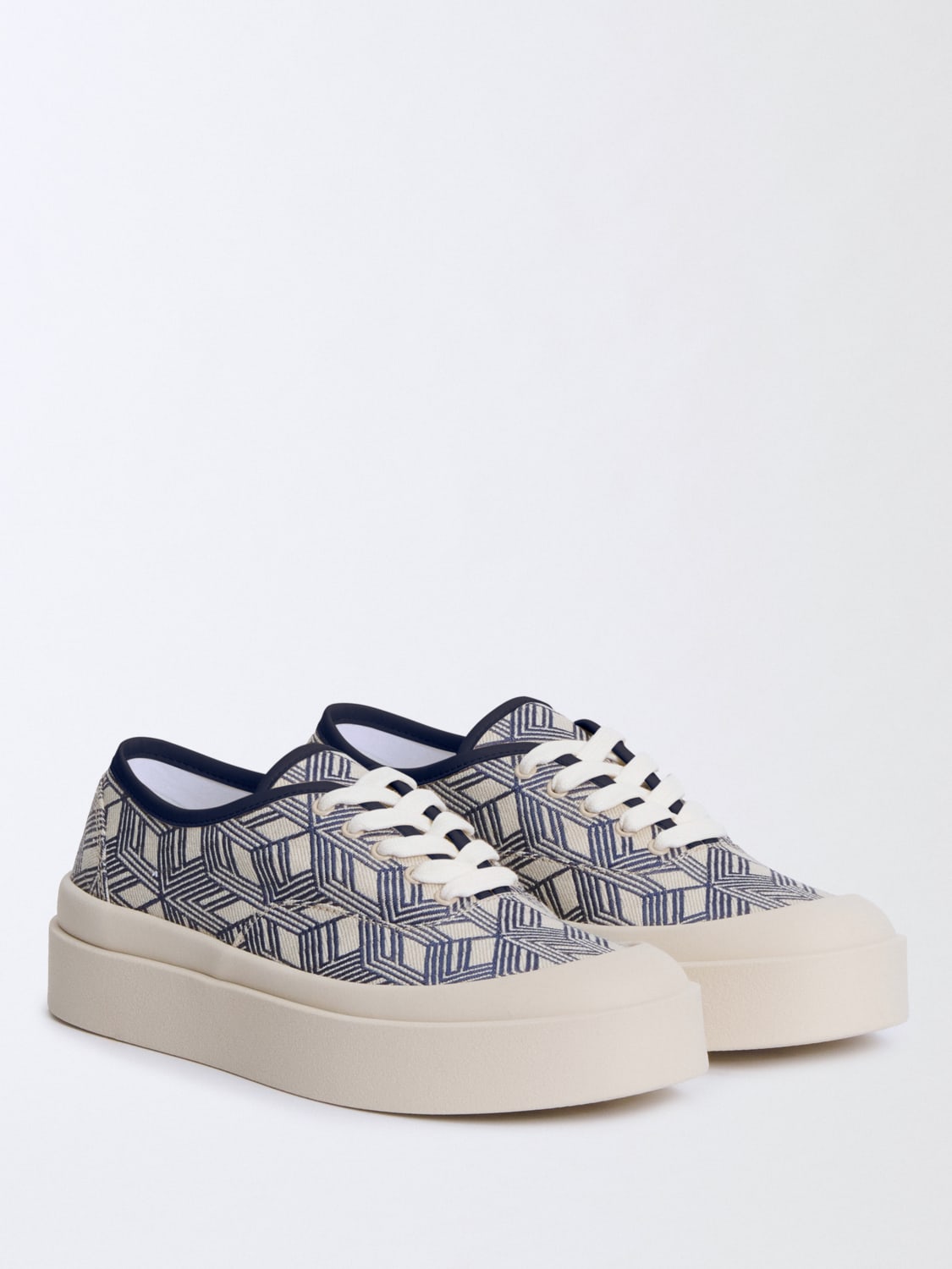 スニーカー FABIANA FILIPPI Woman Sneakers Blue ASD275A961L407 VR3 Sneakers with jacquard platform, blue for Women | Fabiana