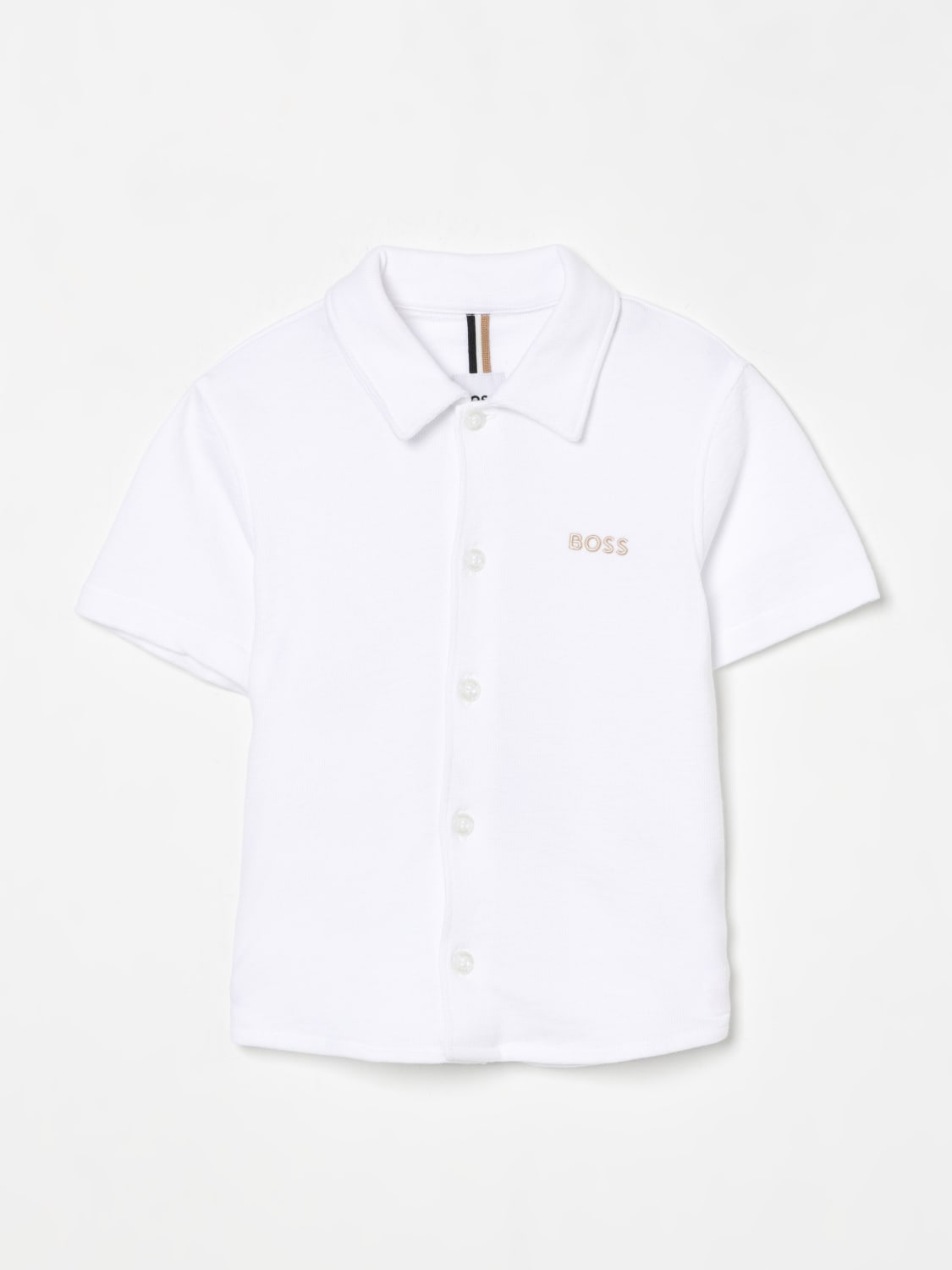 BOSS SHIRT: Shirt kids Boss, White - Img 1