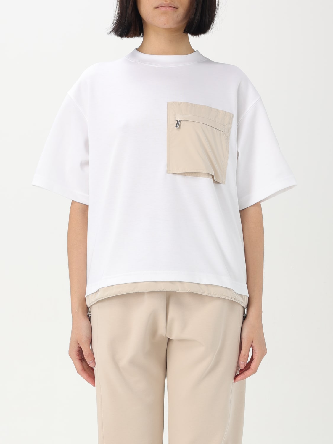 Tシャツ・カットソー MOORER Woman T-Shirt White MODTS100012 U0100 MOORER: T-shirt woman - White | Moorer t-shirt MODTS100012