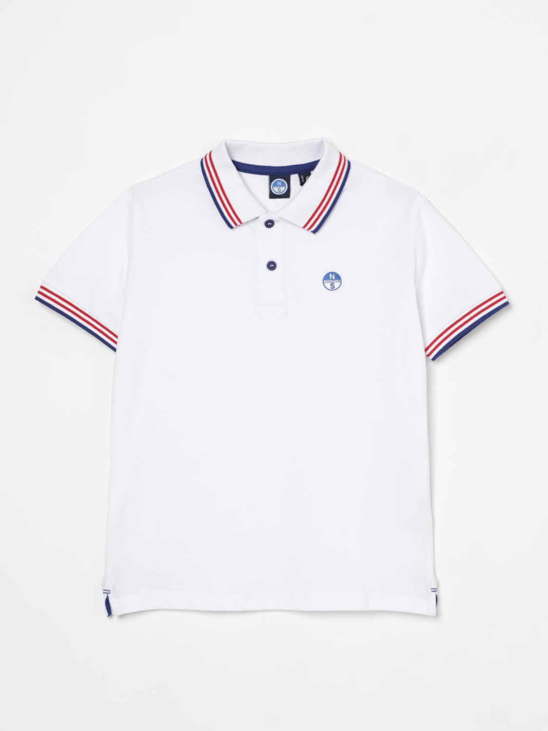 NORTH SAILS POLO: Polo in cotone con logo North Sails, Bianco - Img 1