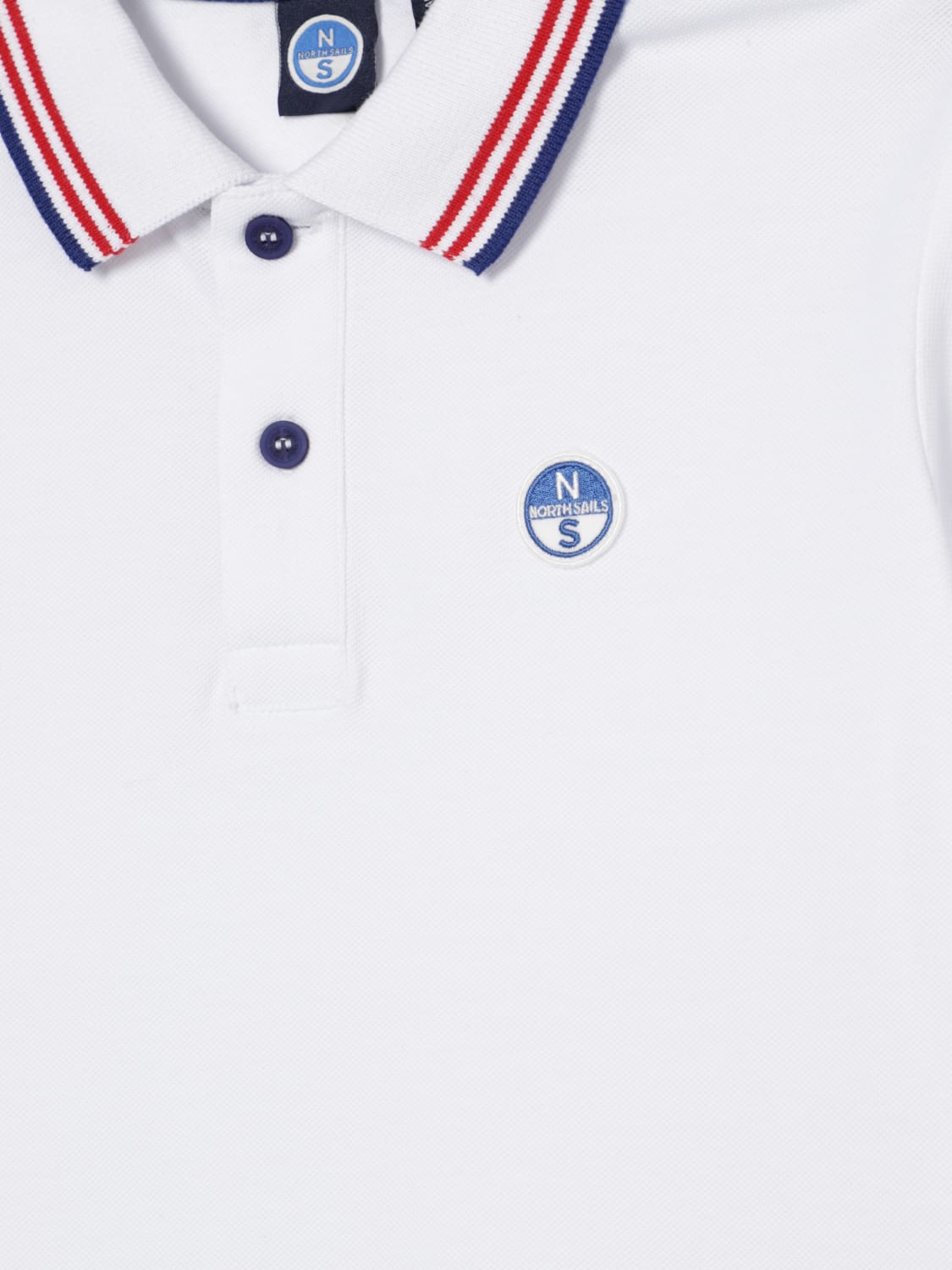 NORTH SAILS POLO: Polo in cotone con logo North Sails, Bianco - Img 3