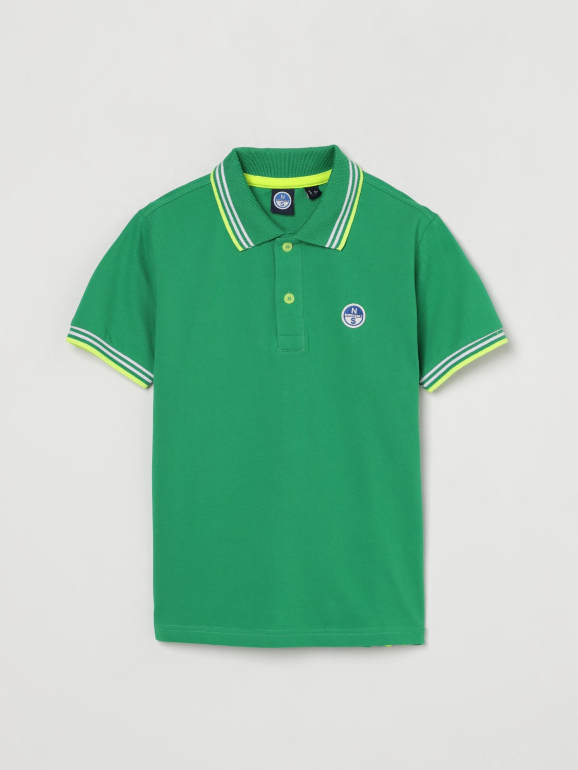 NORTH SAILS POLO: Polo in cotone con logo North Sails, Verde - Img 1