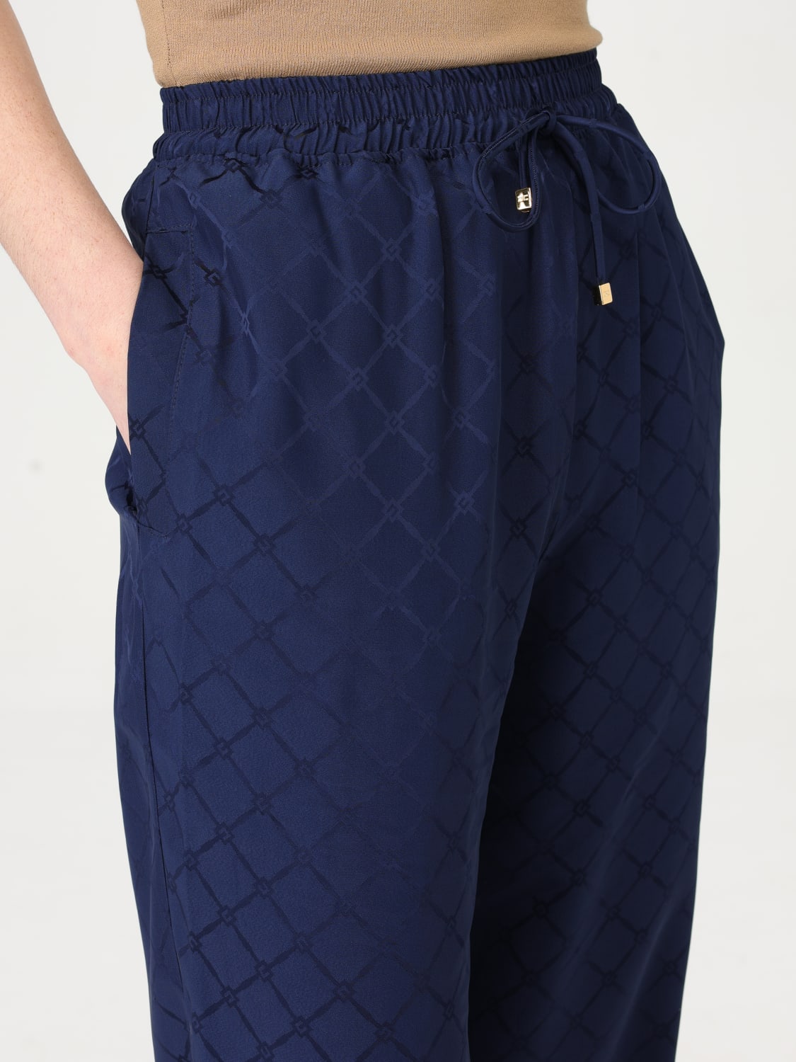 ELISABETTA FRANCHI PANTALONES: Pantalón mujer Elisabetta Franchi, Azul Oscuro - Img 3