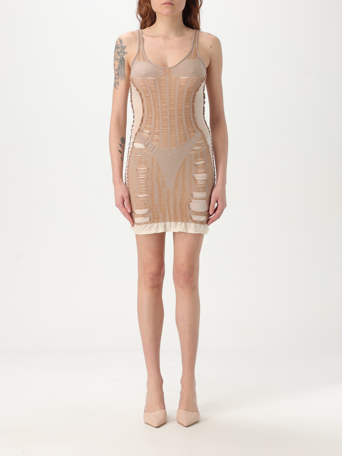 ワンピース DIESEL Woman Dress Nude A192150BJBI 33S DIESEL: Dress woman - Nude | Diesel dress A192150BJBI online